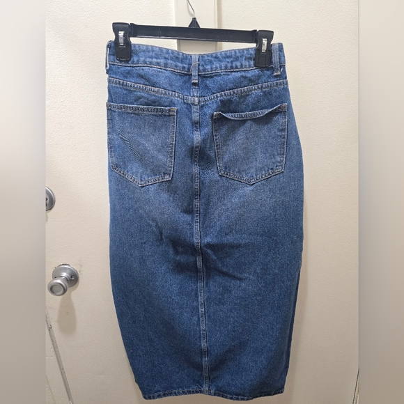 SHEIN Asymmetrical Denim Blue Skirt - Picture 7 of 11